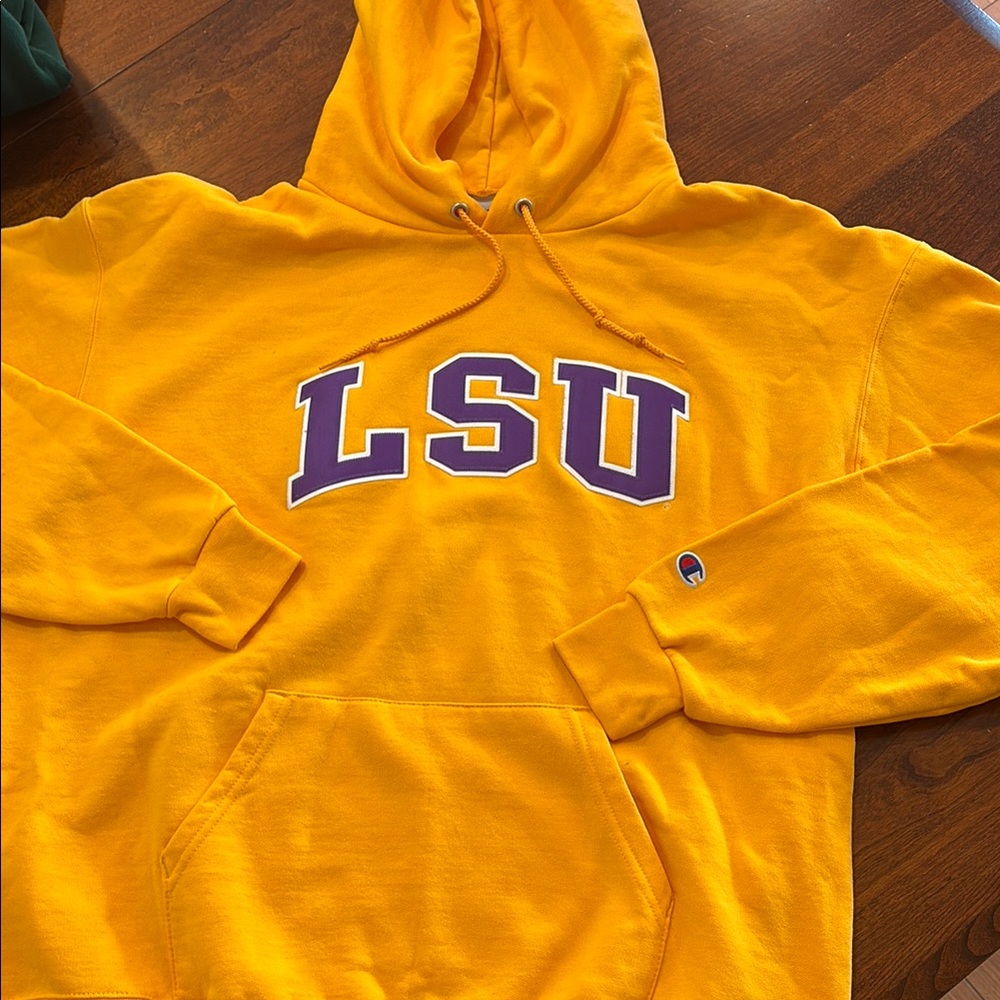 Champion Yellow LSU Hoodie